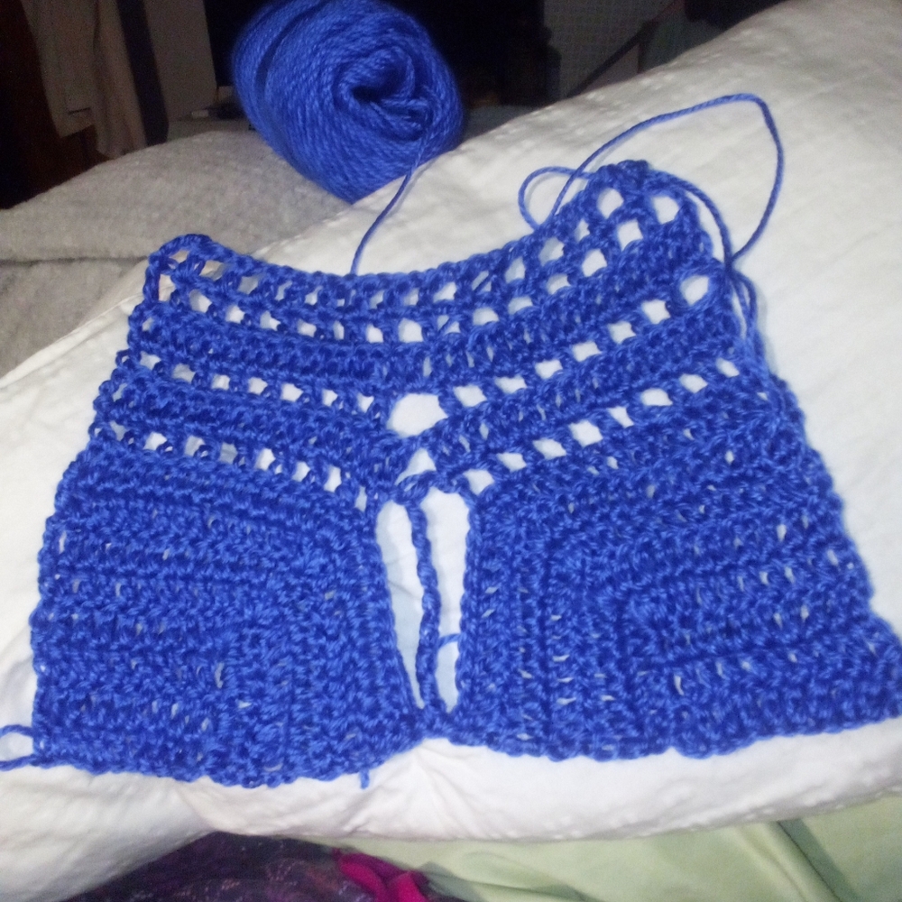 Crochet handmade 4th of July halter top - Picture 5 of 10